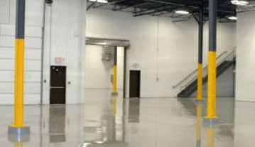 Shiny warehouse floor
